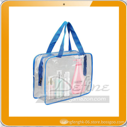 3 pcs PVC Clear Toiletry/Cosmetic/Storage Bag Set with Handle